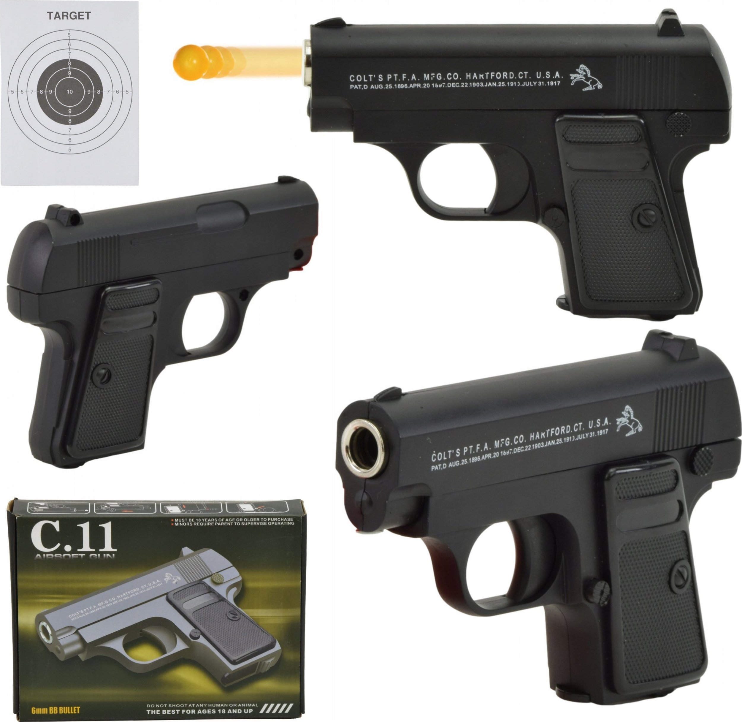 Skleplolki ASG PISTOLET BROŃ NA KULKI REPLIKA KARABIN METAL