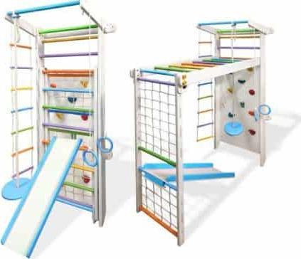 Babygame Domowy Plac zabaw Drabinka Czempion Plus biało-kolorowa