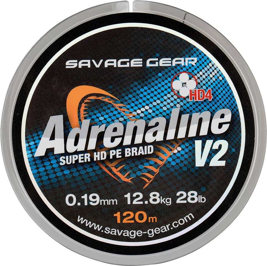 Savage Gear HD4 Adrenaline V2 120m 0.33mm 60lbs 27kg Grey (55293)
