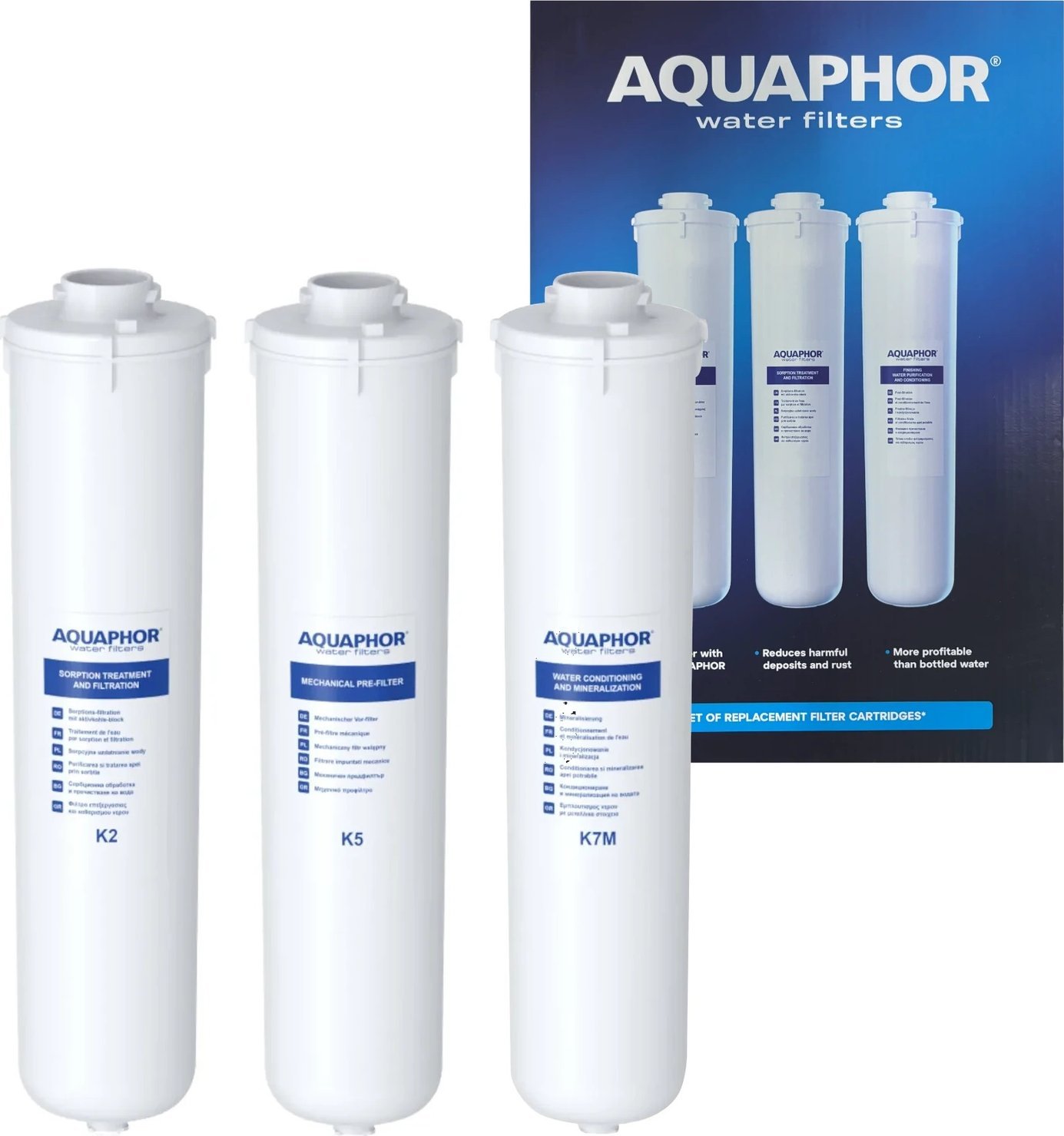 Aquaphor Aquaphor Morion Duży serwis - Komplet 3 wkładów do filtra Morion [K2, K5, K7M]