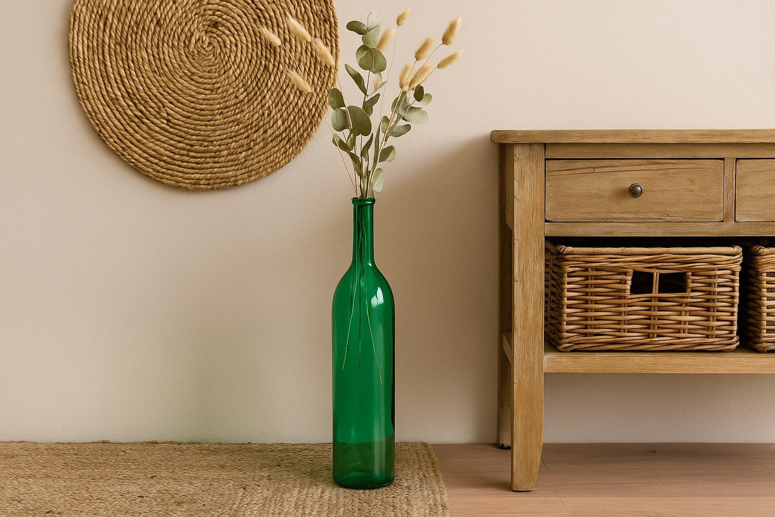 Butelka dekoracyjna wazon 75 cm turkusowa 4766 San Miguel