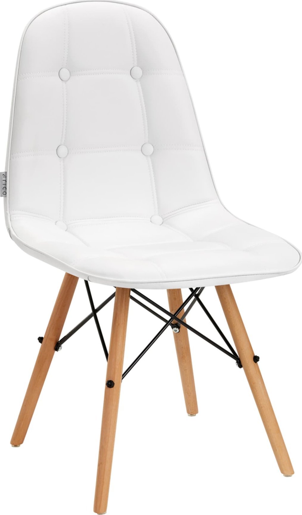 Activeshop 4Rico Krzesło skandynawskie QS-185 eco skóra białe