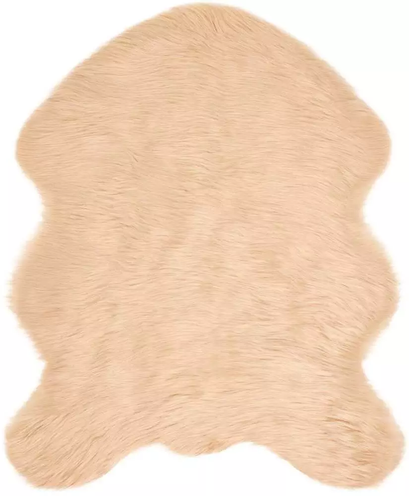 vidaXL Sztuczny dywan owczy beżowy 50 x 80 cm