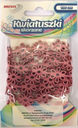 BREWIS Łańcuszek Kwiatki 1m KSL2 różowy Brewis