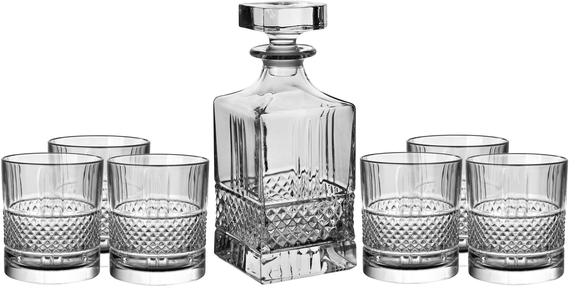 Zestaw do whisky karafka + 6 szklanek Bohemia Elegante