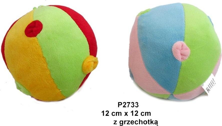 Piłka grzechotka 12cm MIX