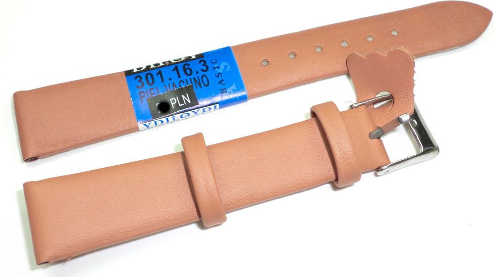 Diloy Skórzany pasek do zegarka 16 mm Diloy 301.16.3