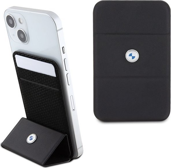 BMW Wallet Card Slot Stand BMWCSMRSK czarny/black MagSafe Signature Collection