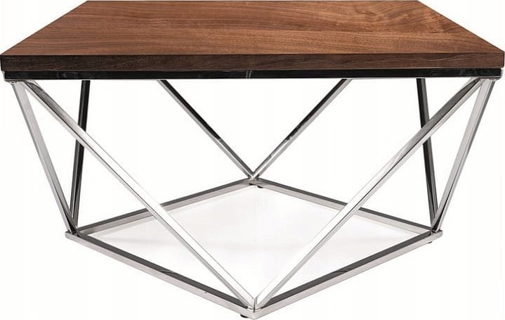 Signal Ława kwadratowa SILVER A orzech/srebrny 80