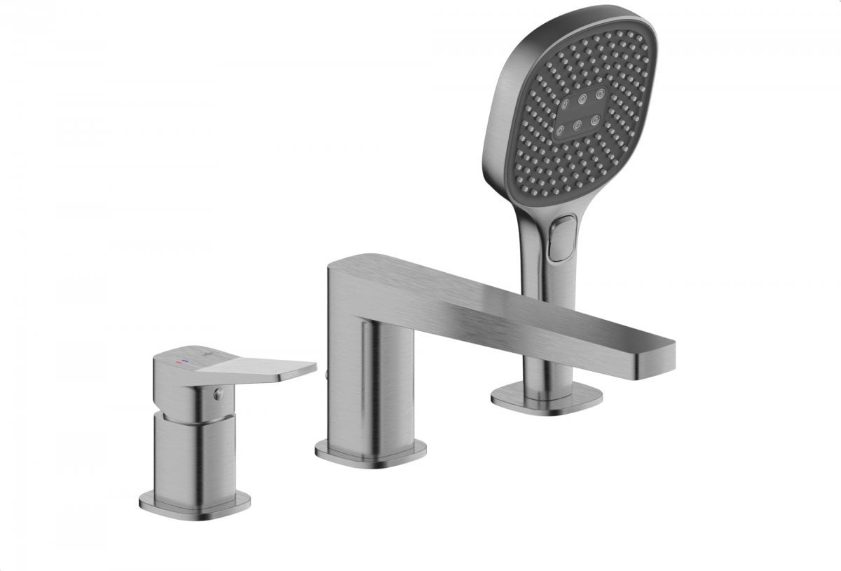 4525-210-61 / KFA / MALAGA / BATERIA WANNOWA , 3-OTWOROWA , STOJĄCA, PVD GUN METAL GREY /