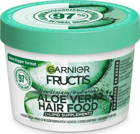 Fructis Hair Food Maska nawilżająca do włosów normalnych i suchych - Aloe Vera 400ml