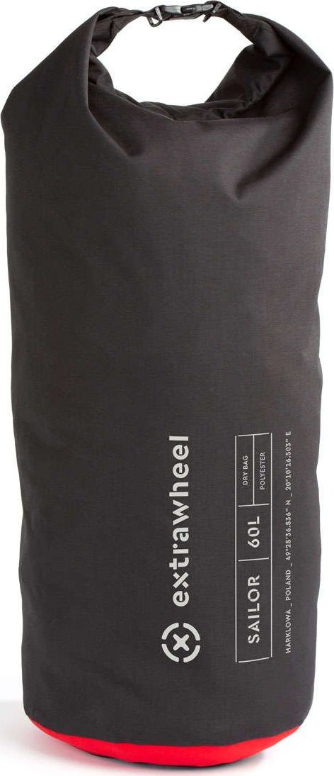 Extrawheel Worek wodoszczelny Extrawheel Sailor black/red 60 L Polyester