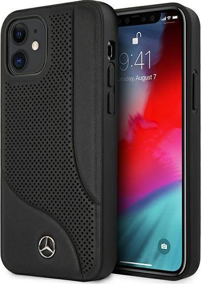 Mercedes Mercedes MEHCP12SCDOBK iPhone 12 mini 5,4" czarny/black hardcase Leather Perforated Area