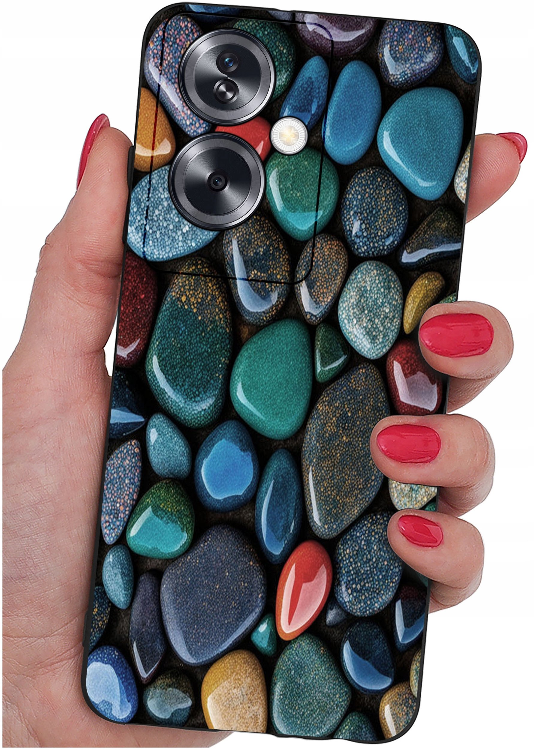 ETUI do Oppo A79 5G WZORY |SILIKONOWE MATT CASE + SZKŁO ochronne 9H