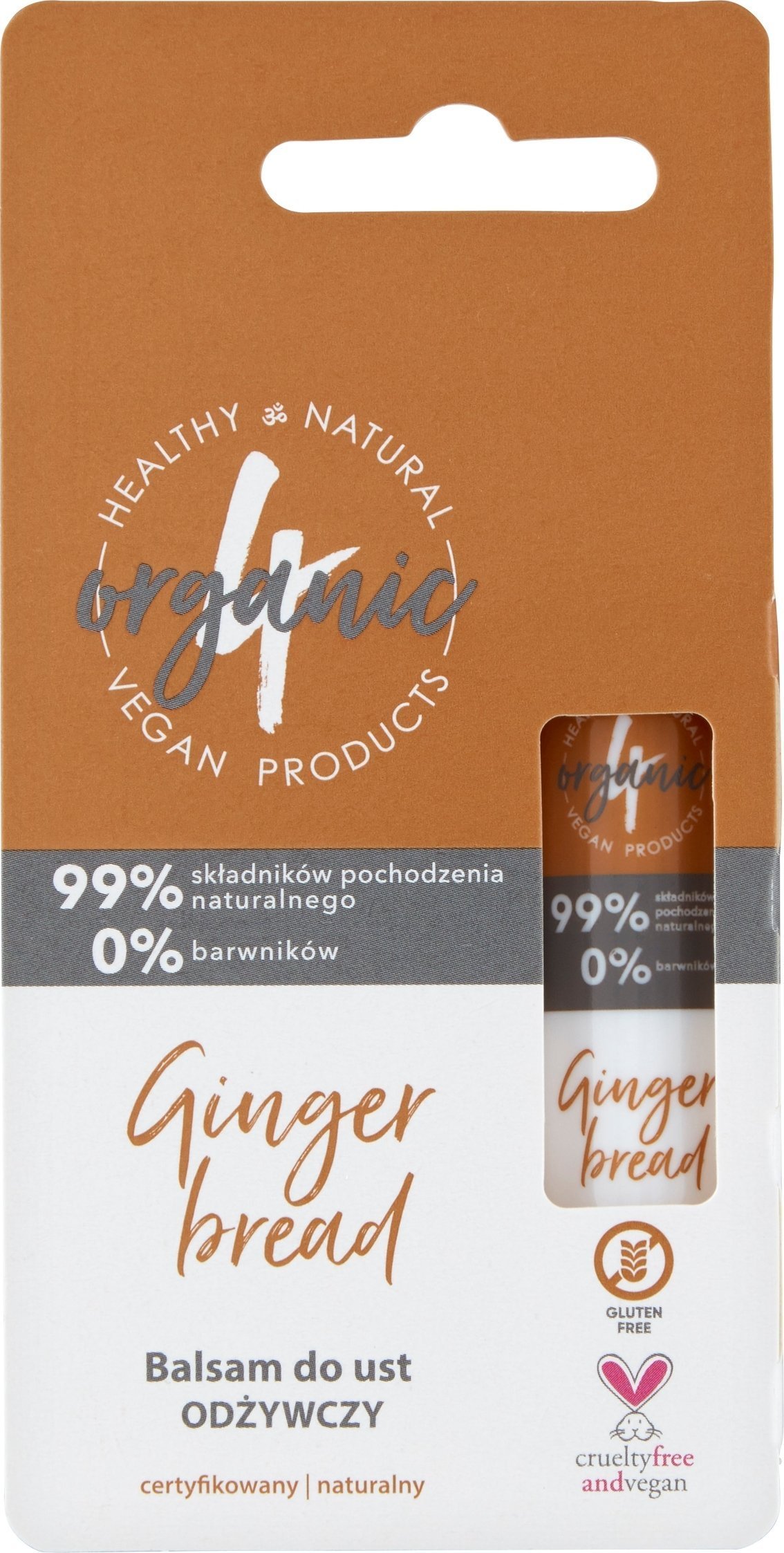 4ORGANIC_Balsam do ust odżywczy Gingerbread 5g