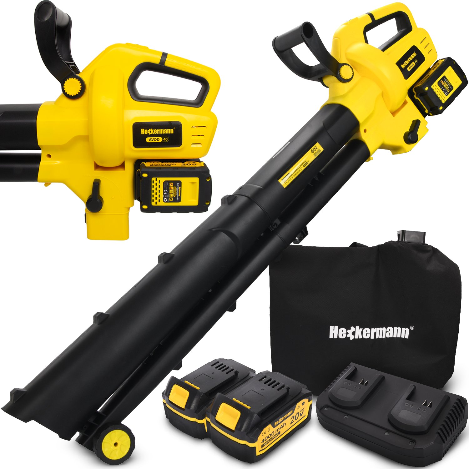 Dmuchawa odkurzacz ogrodowy do liści akumulatorowy Heckermann AVOD40