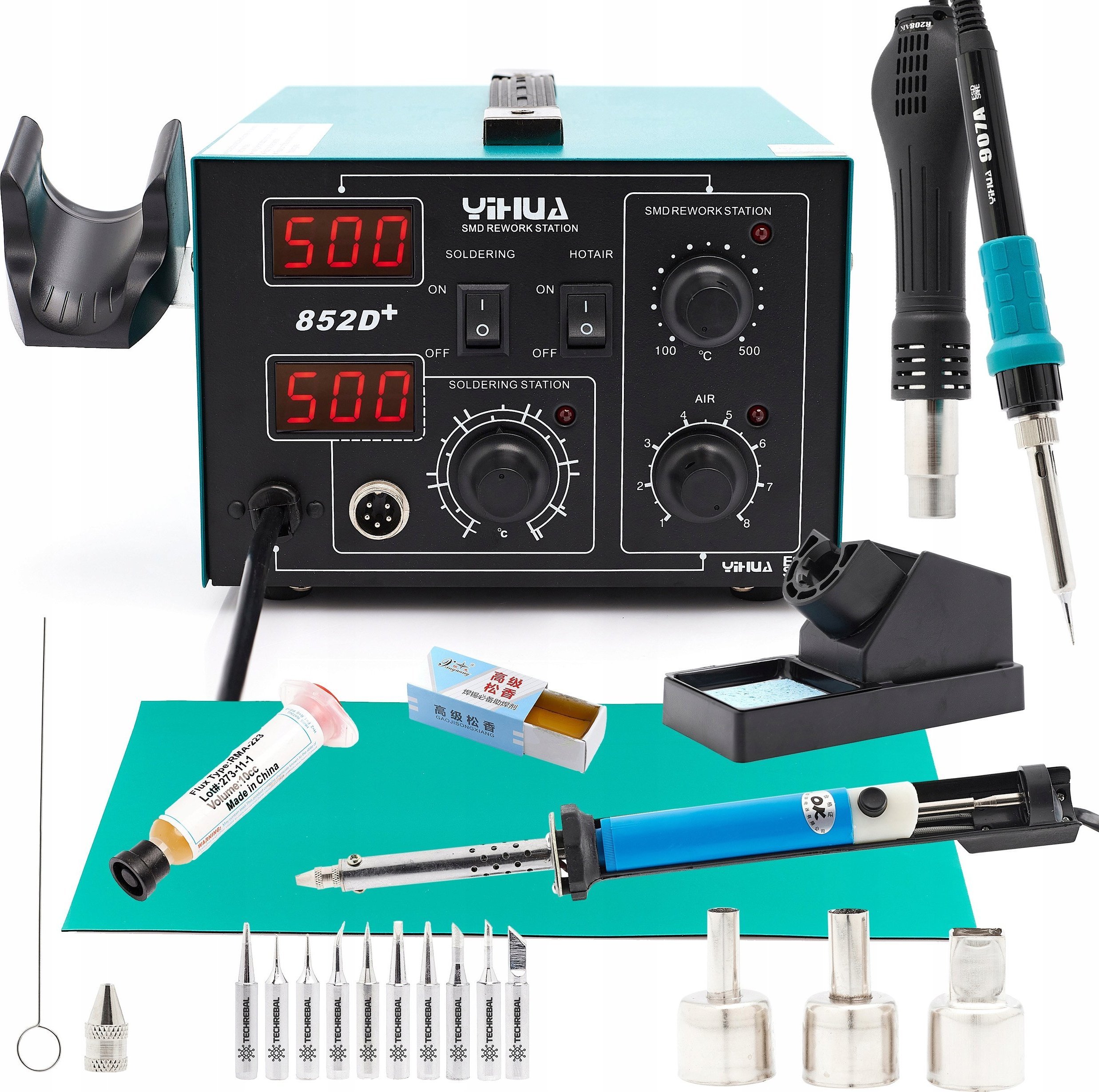 Techrebal Stacja lutownicza Yihua 852D+ + grot+