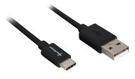 Kabel USB Sharkoon USB-A - USB-C 0.5 m Czarny (4044951021598)