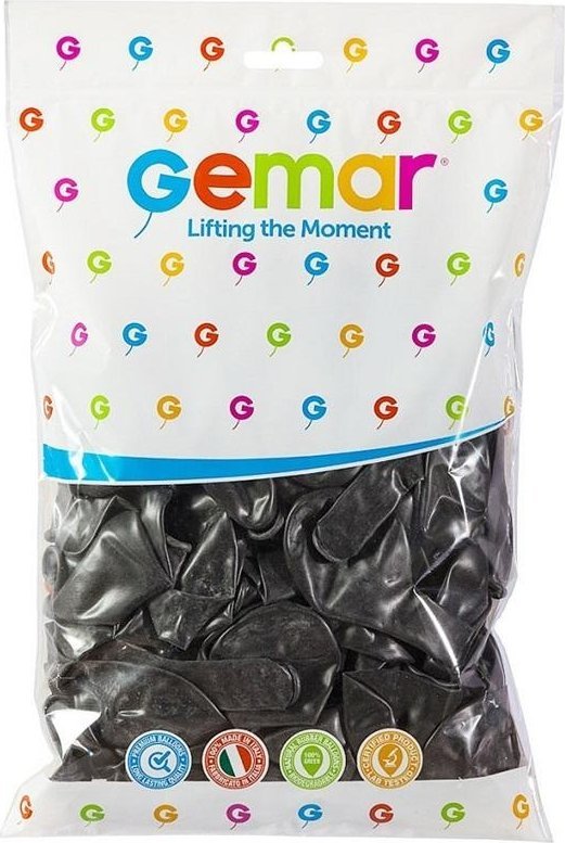 Balony metal czarne 100szt