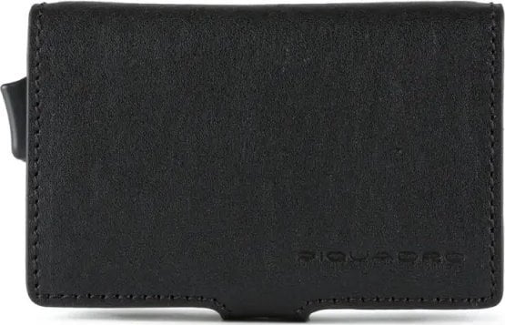 Piquadro Piquadro, Black Square, Leather, Wallet, Cardholder, 42023100, Black, For Men For Men