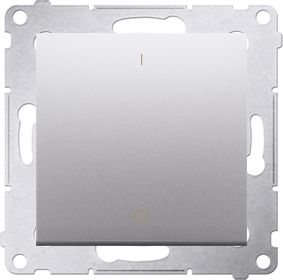 Kontakt-Simon Łącznik dwubiegunowy Simon 54 srebrny mat (DW2.01/43)