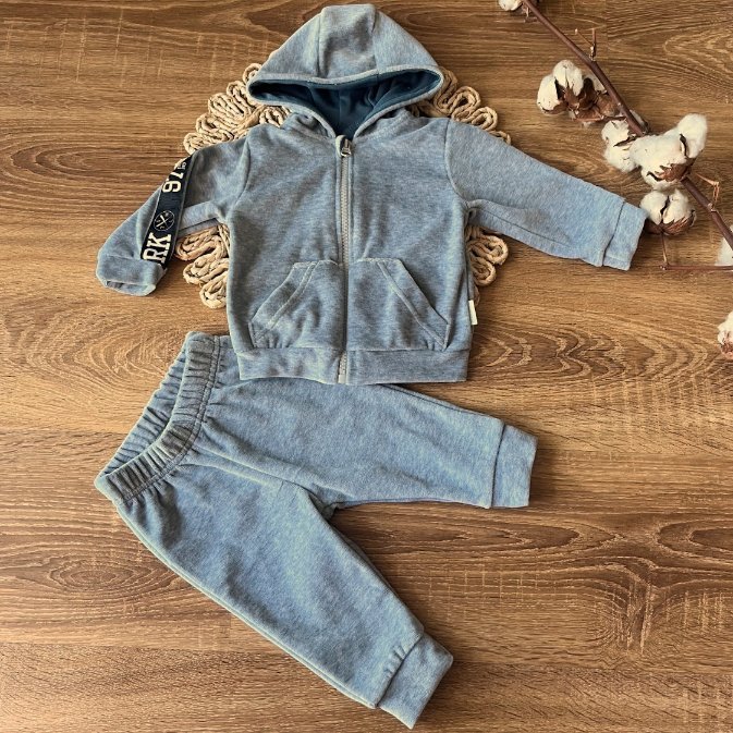 Mamatti Dres dziecięcy Velvet szary