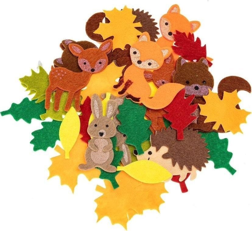 Naklejki z filcu jesień 35szt