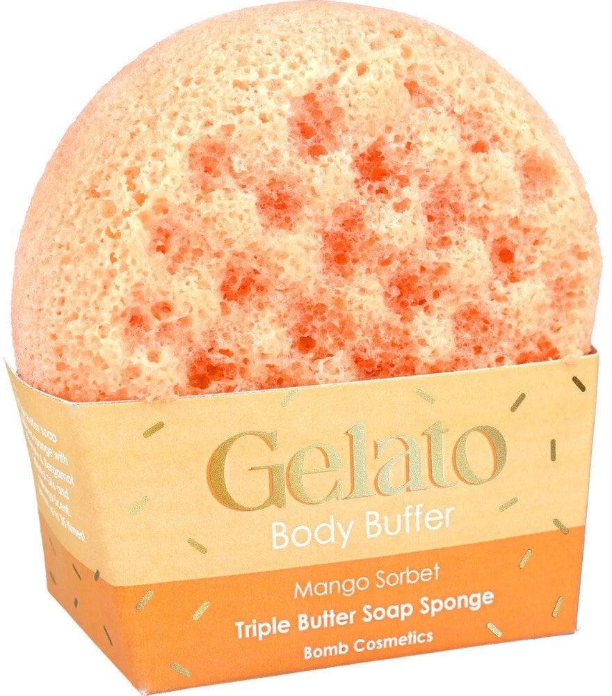 Bomb Cosmetics Gelato Body Buffer gąbka do mycia ciała Mango Sorbet 200g