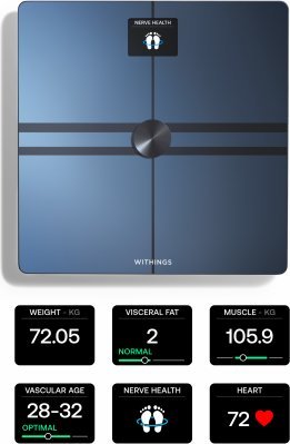 Withings Withings Body Comp - waga z analizą masy ciała oraz pomiarem tętna. Wyrób medyczny (black)