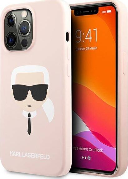 Karl Lagerfeld Karl Lagerfeld KLHCP13XSLKHLP iPhone 13 Pro Max 6,7" jasnoróżowy/light pink hardcase Silicone Karl`s Head