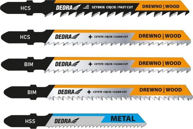 Dedra Brzeszczoty do wyrzynarki Dedra 08T003 5 szt.