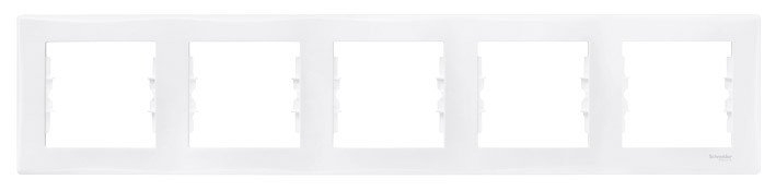 Schneider Electric Ramka pięciokrotna Sedna pozioma biała SDN5800921