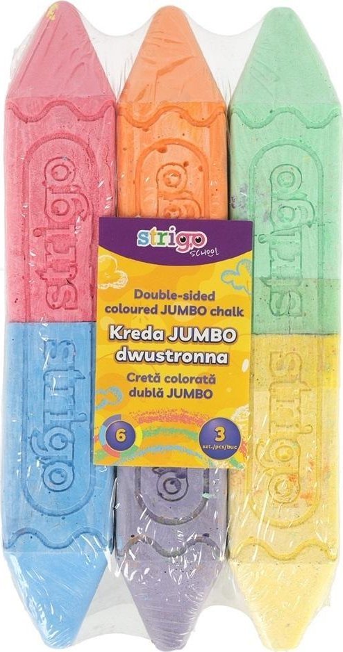 Kreda chodnikowa Jumbo dwukolorwa 6 kol STRIGO
