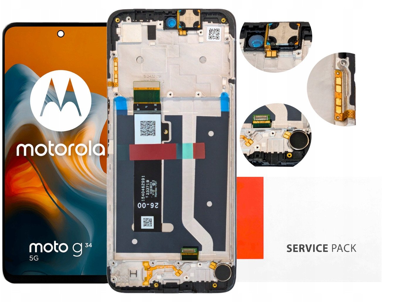 Wyświetlacz do Motorola Moto G34 Ekran LCD Ramka Oryginał Zila XT2363-2 (5904858380657)