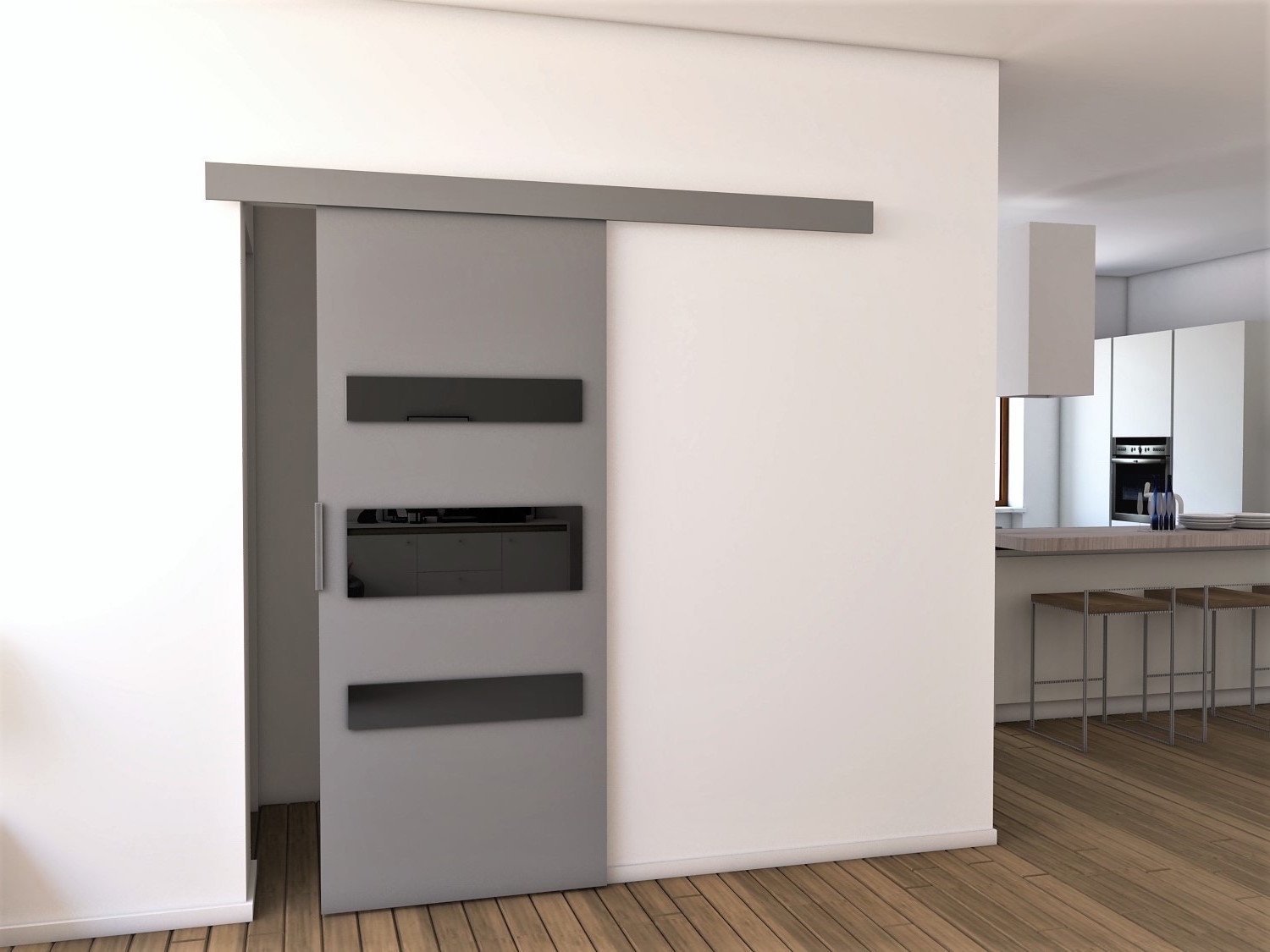 Drzwi Przesuwne Drzwi przesuwne D80 86x205 Szare