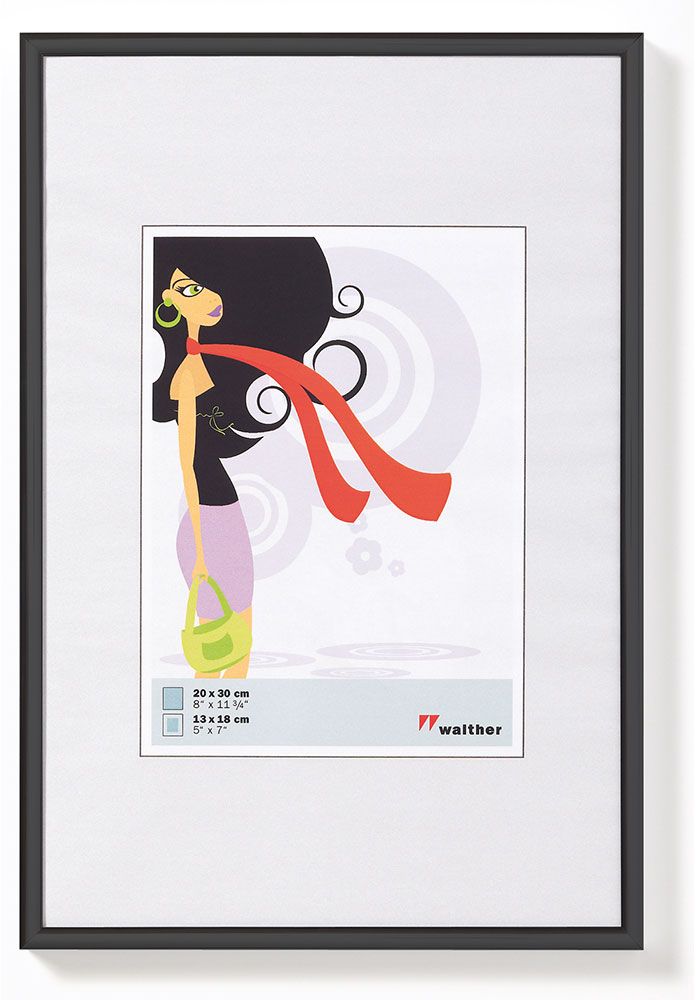 Ramka Walther New Lifestylem 20x20, plastikowa czarny (KV220B)
