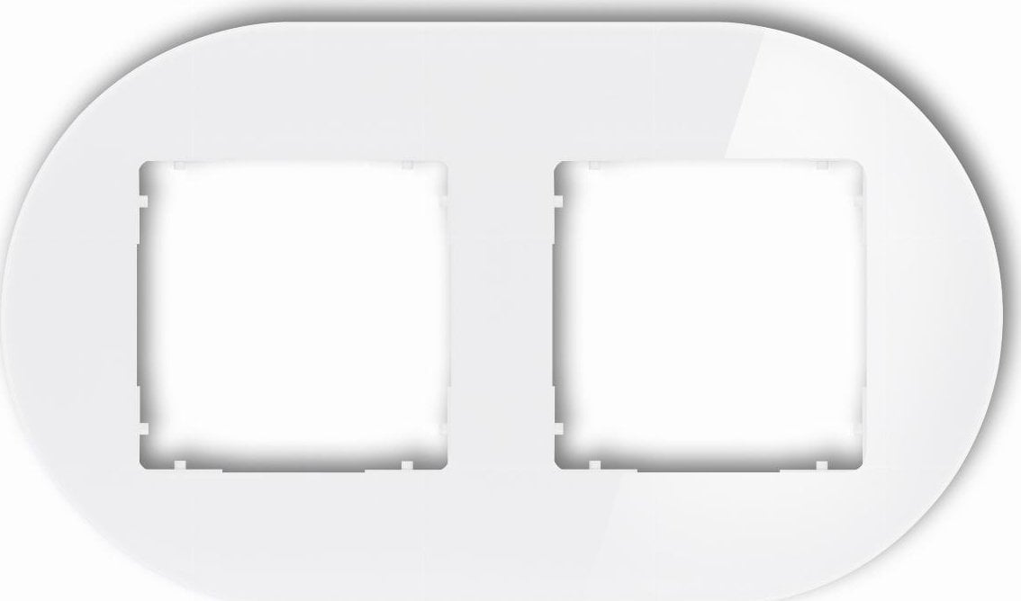 Karlik Ramka podwójna Karlik Icon 0-0-IRSO-2 uniwersalna okrągła efekt szkła biała