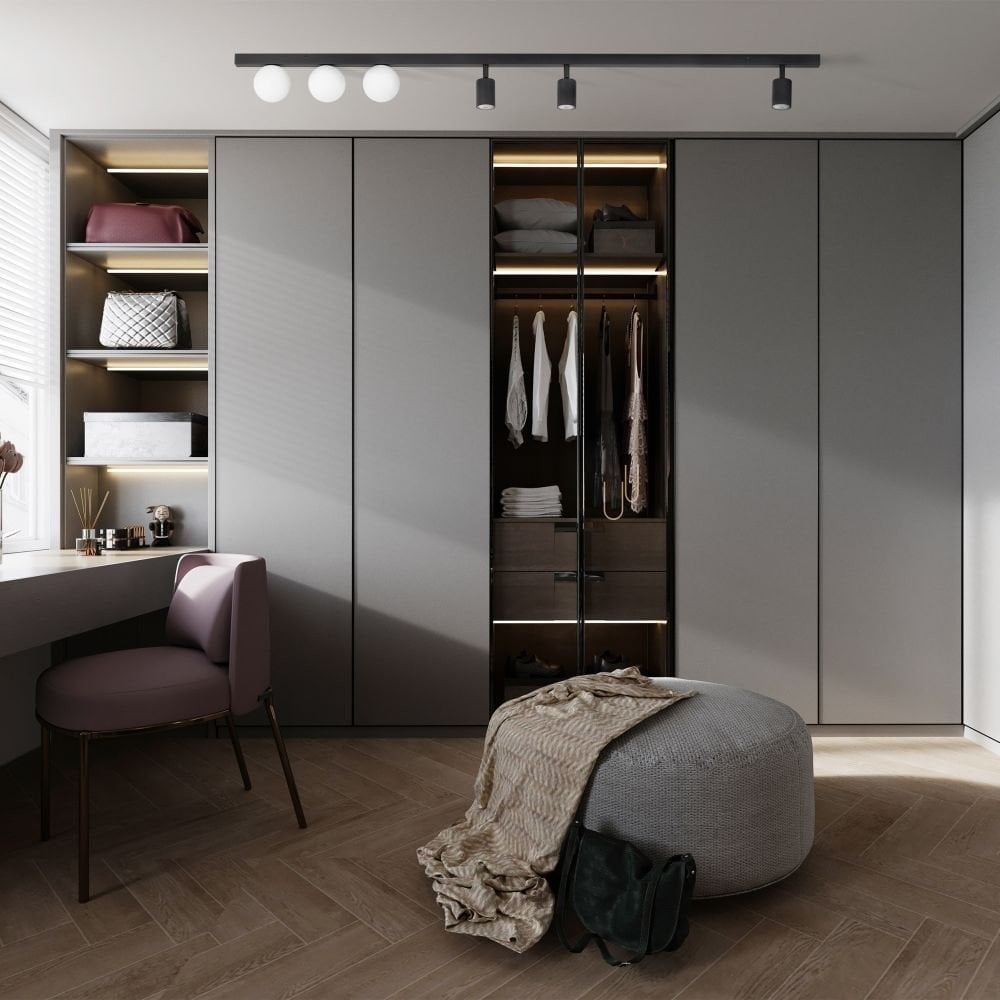 TK Lighting Vox 10003 plafon lampa sufitowa 3x10W GU10 3x6W G9 czarny/biały