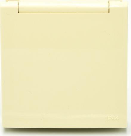 Efapel EFAPEL LOGUS90 ELEMENT CENTRALNY DO GNIAZDA Z UZIEMIENIEM Z POKRYWĄ IP44 KOŚĆ SŁONIOWA 90654 TMF