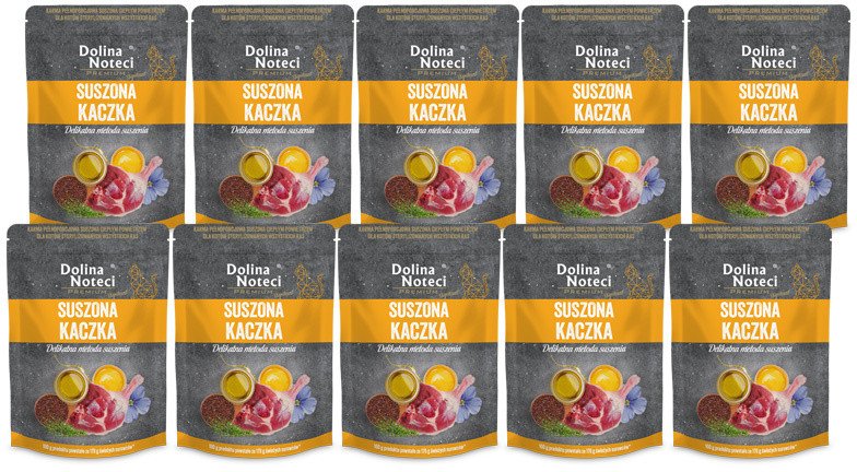 Dolina Noteci Premium Karma suszona dla sterylizowanych kotów wszystkich ras kaczka zestaw 10 x 150 g