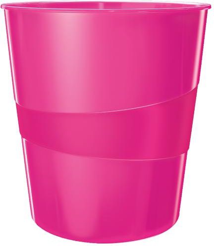 Kosz na śmieci Leitz Wow 15L różowy (10K345W)