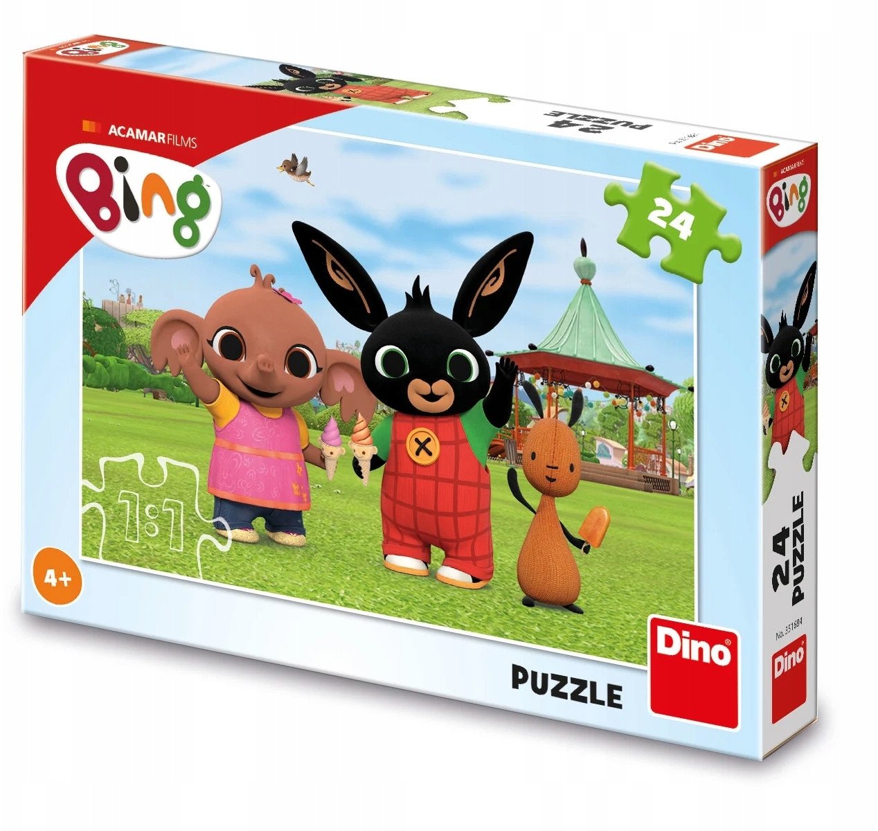 Puzzle Królik Bing i przyjaciele na lodach 24el