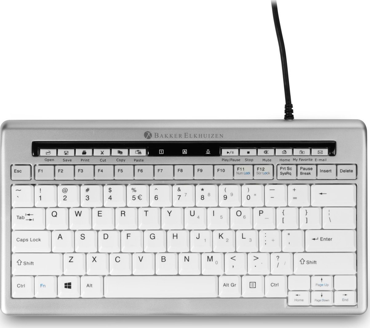 Klawiatura BakkerElkhuizen BakkerElkhuizen S-board 840 klawiatura USB QWERTY Angielski Szary