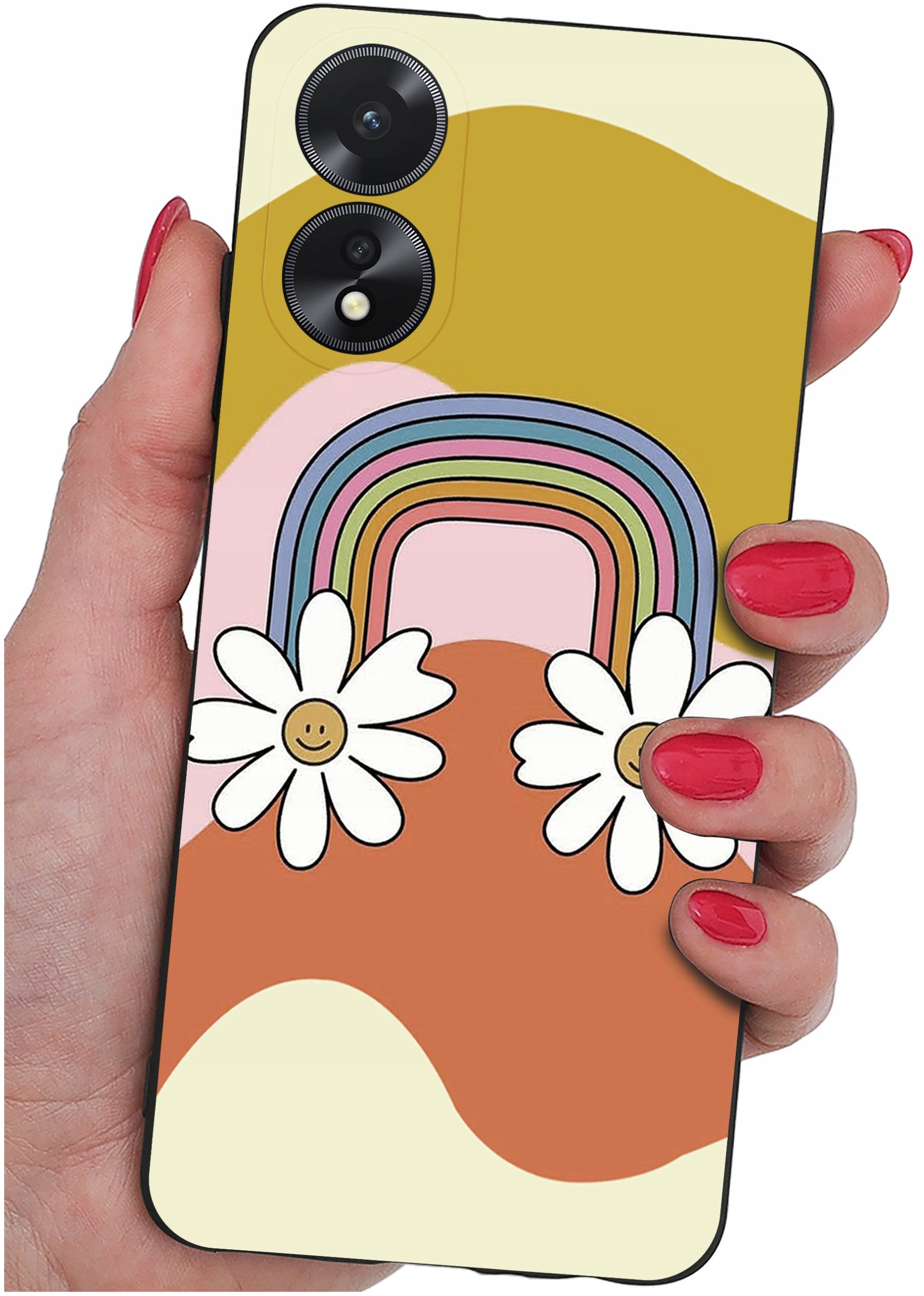 ETUI do Oppo A38 4G WZORY |SILIKONOWE MATT CASE + SZKŁO 9H