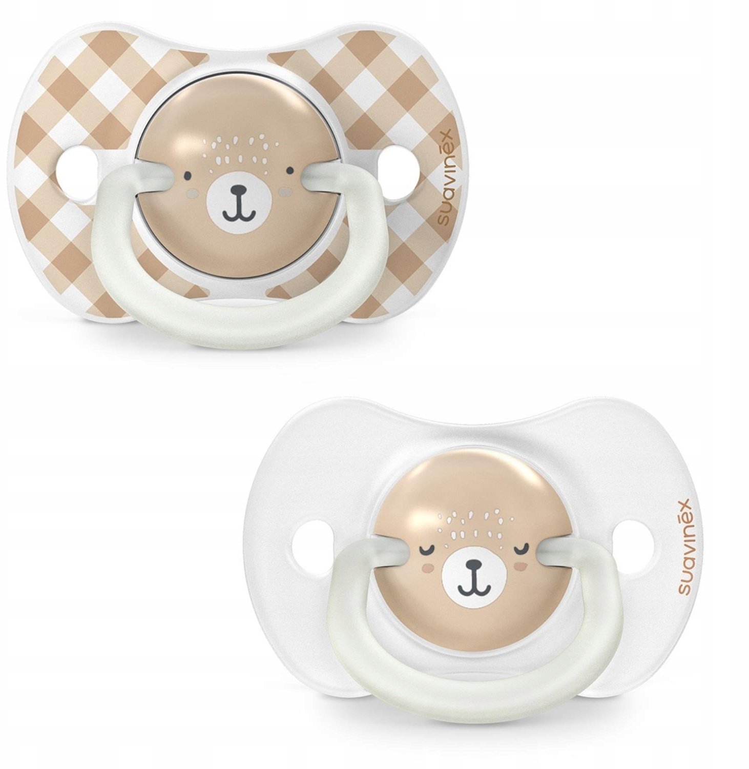 Suavinex 309096-SMOCZEK fizjologiczny SX PRO 0-6M 2SZT ŚWIECĄCY BEŻOWY WILD&FREE