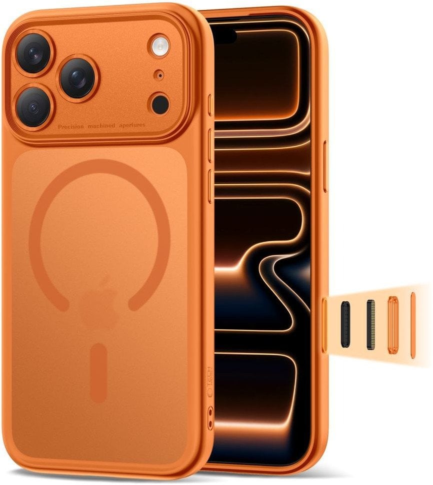 TECH-PROTECT MAGPEAK MAGSAFE CC IPHONE 17 PRO MATTE COSMIC ORANGE