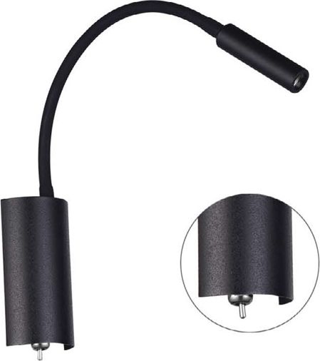 Kinkiet Orlicki Design Lampa ścienna czarna Orlicki Design Nuto nero ledowa Nuto nero