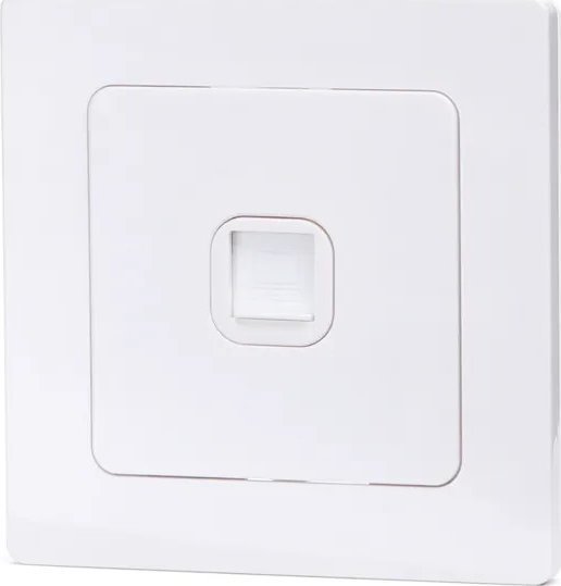 Aigostar Gniazdo komputerowe pojedyncze typu niemieckiego/francuskiego białe Gniazdo komputerowe pojedyncze typu niemieckiego/francuskiego białe