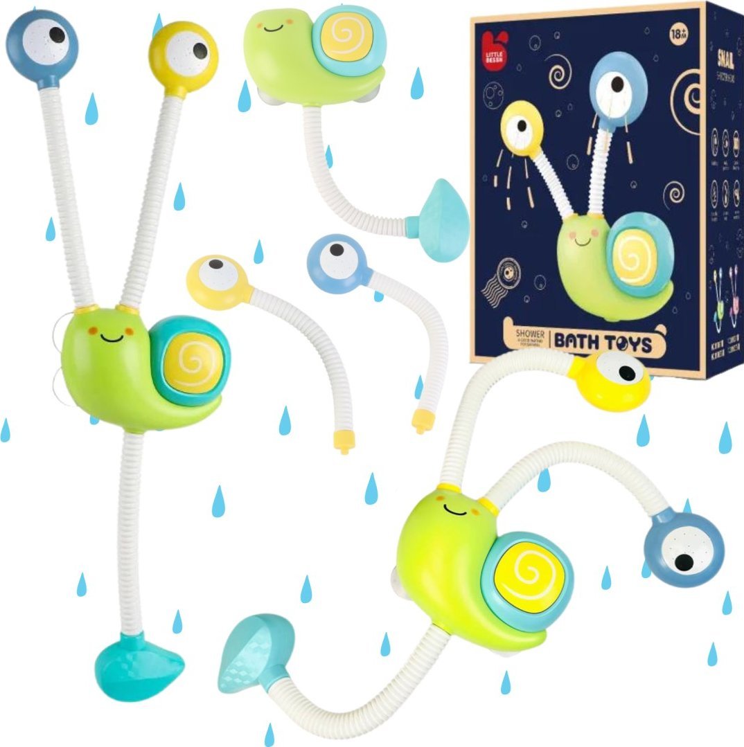 ZABAWKA DO KĄPIELI ŚLIMAK Z FUNKCJĄ PRYSZNICA PRZYSSAWKI DWA TRYBY