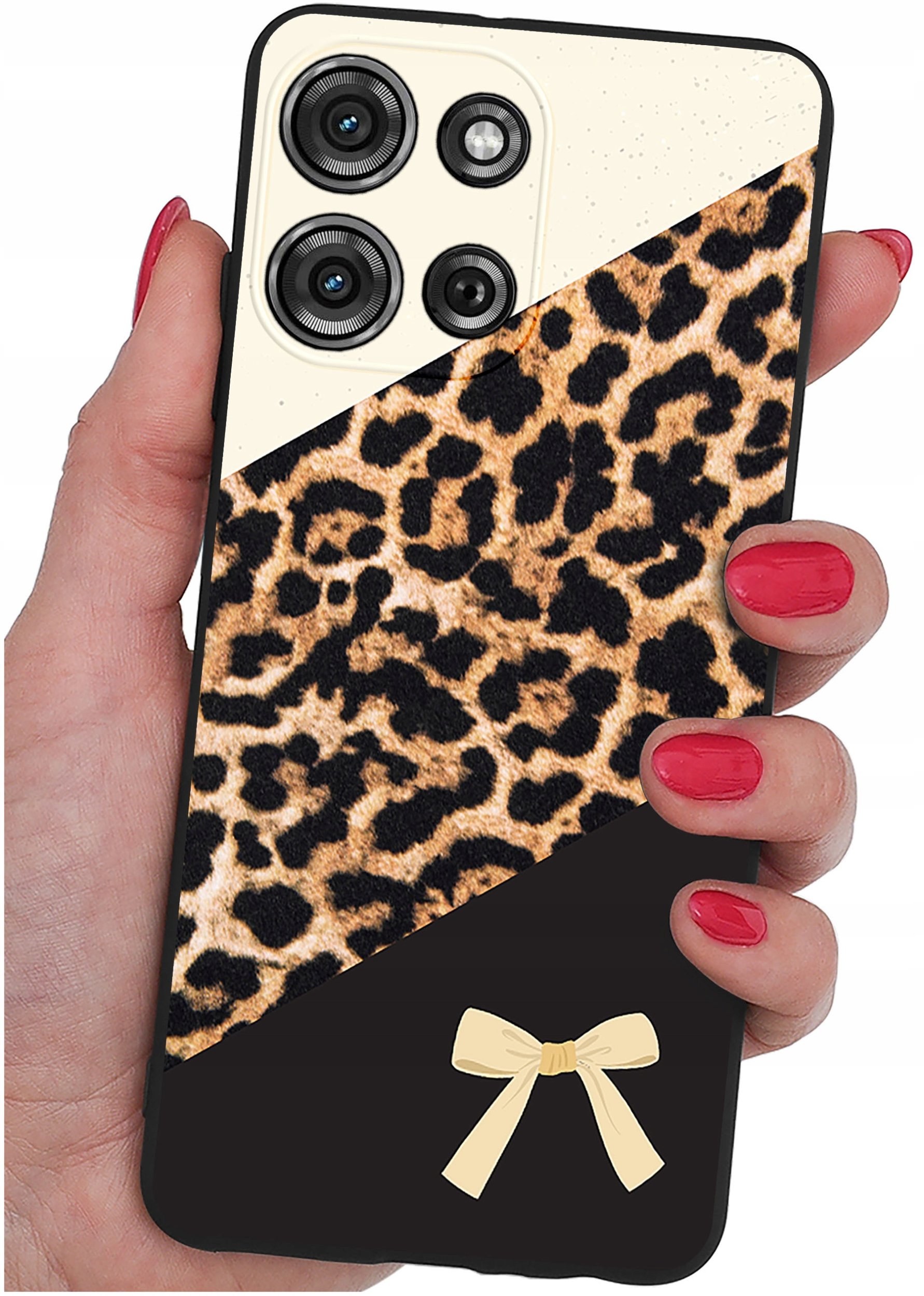 Etui do Motorola G75 5G | WZORY | SILIKONOWE MATT SZKŁO 9H